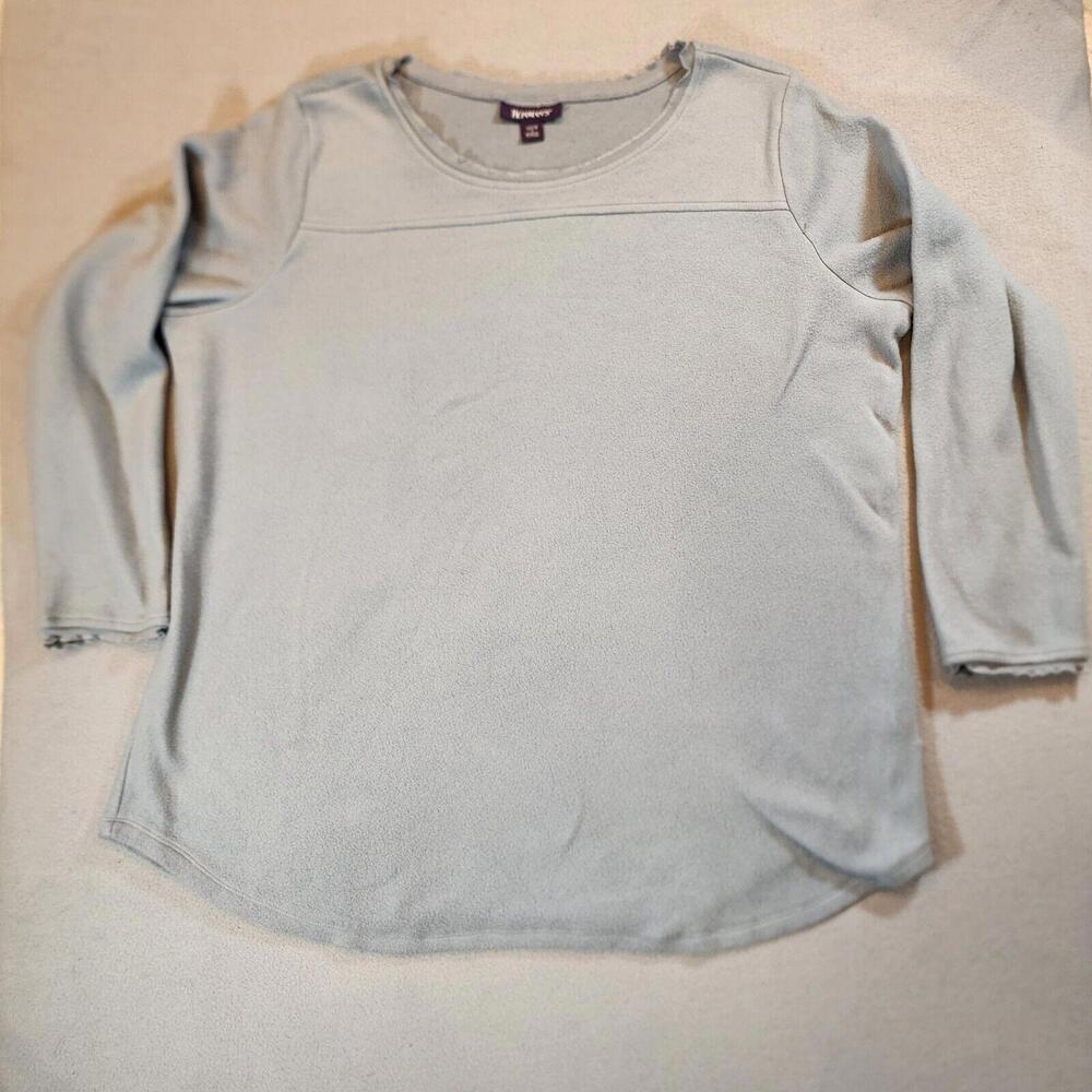 Roaman's Sweatshirt Fleece Blue-Grey Large 18-20